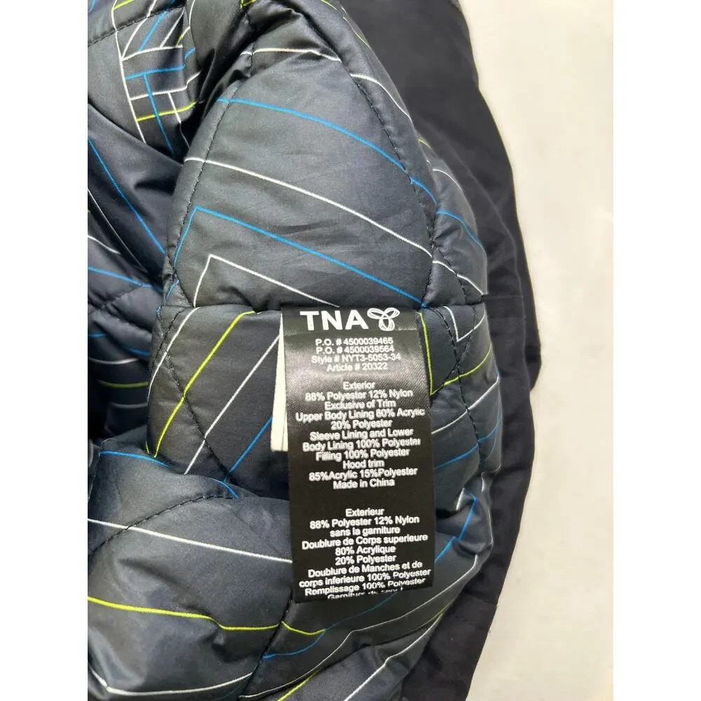 Aritzia TNA Black Verbier Detachable Hooded Winter Puffer Parka Coat. Size S